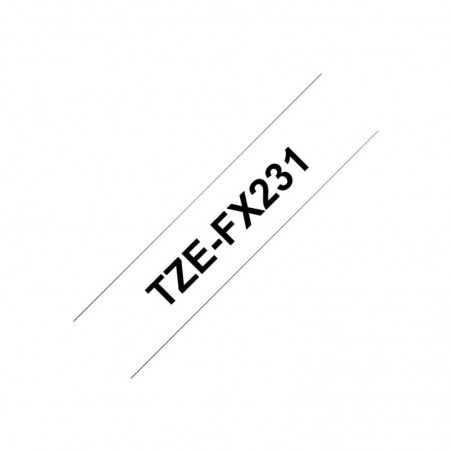 BROTHER TZEFX231 Taśma Brother 12mm BLACK ON WHITE FLEXIBLE ID BROTHER TZEFX231 Taśma Brother 12mm BLACK ON WHITE FLEXIBLE ID