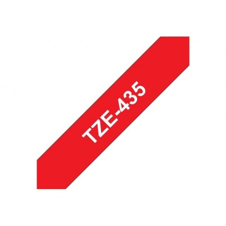 BROTHER TZE435 Taśma Brother 12mm WHITE ON RED BROTHER TZE435 Taśma Brother 12mm WHITE ON RED
