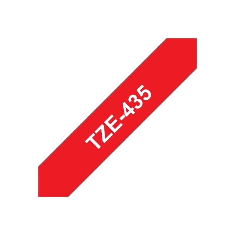BROTHER TZE435 Taśma Brother 12mm WHITE ON RED BROTHER TZE435 Taśma Brother 12mm WHITE ON RED