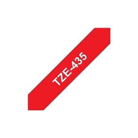 BROTHER TZE435 Taśma Brother 12mm WHITE ON RED BROTHER TZE435 Taśma Brother 12mm WHITE ON RED