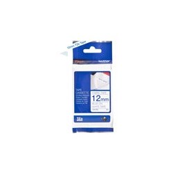 BROTHER TZEFA3 Tape Brother 12mm BLUE ON white fabric BROTHER TZEFA3 Tape Brother 12mm BLUE ON white fabric