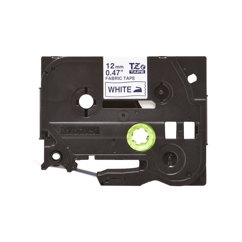 BROTHER TZEFA3 Tape Brother 12mm BLUE ON white fabric BROTHER TZEFA3 Tape Brother 12mm BLUE ON white fabric