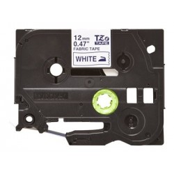 BROTHER TZEFA3 Tape Brother 12mm BLUE ON white fabric BROTHER TZEFA3 Tape Brother 12mm BLUE ON white fabric