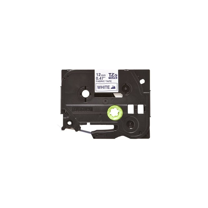 BROTHER TZEFA3 Tape Brother 12mm BLUE ON white fabric BROTHER TZEFA3 Tape Brother 12mm BLUE ON white fabric