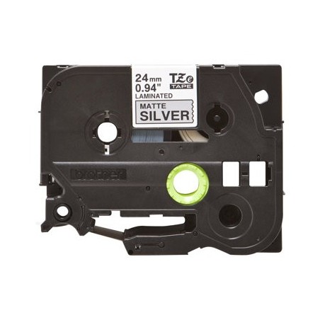 BROTHER TZEM951 Taśma Brother 24mm BLACK ON SILVER (MAT) TAPE / METALIC BROTHER TZEM951 Taśma Brother 24mm BLACK ON SILVER (MAT) TAPE / METALIC