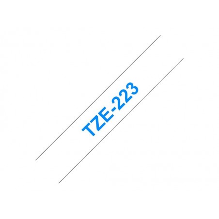BROTHER TZE223 Taśma Brother 9mm BLUE ON WHITE BROTHER TZE223 Taśma Brother 9mm BLUE ON WHITE