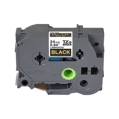 BROTHER TZE354 Taśma Brother 24mm Gold on Black