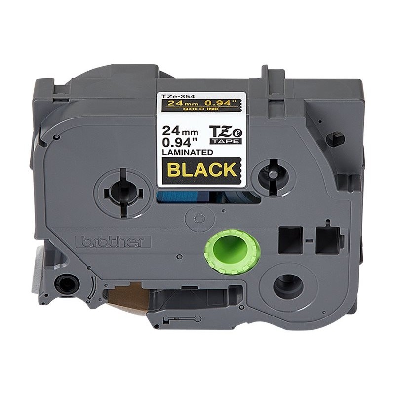 BROTHER TZE354 Taśma Brother 24mm Gold on Black