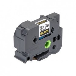 BROTHER TZE354 Taśma Brother 24mm Gold on Black