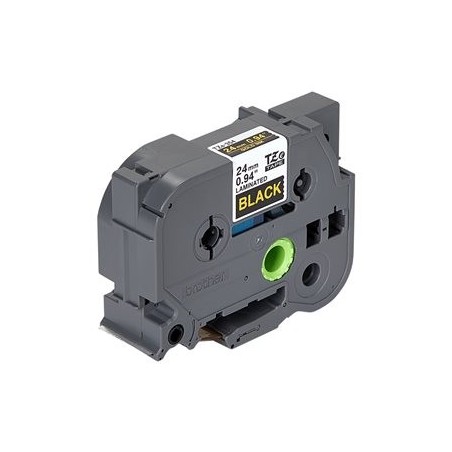 BROTHER TZE354 Taśma Brother 24mm Gold on Black