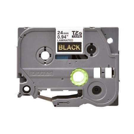 BROTHER TZE354 Taśma Brother 24mm Gold on Black