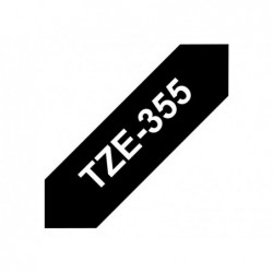 BROTHER TZE355 Taśma Brother 24mm White on Black BROTHER TZE355 Taśma Brother 24mm White on Black