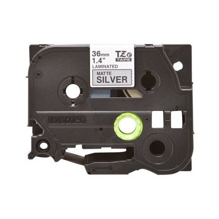 BROTHER TZEM961 Taśma Brother 36mm BLACK ON SILVER (MAT) TAPE / METALIC BROTHER TZEM961 Taśma Brother 36mm BLACK ON SILVER (MAT) TAPE / METALIC