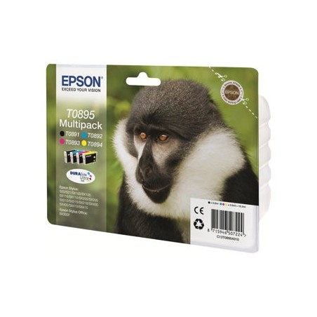 EPSON C13T08954010 Zestaw Epson T0895 CMYK MultiPack DURABrite Stylus SX100