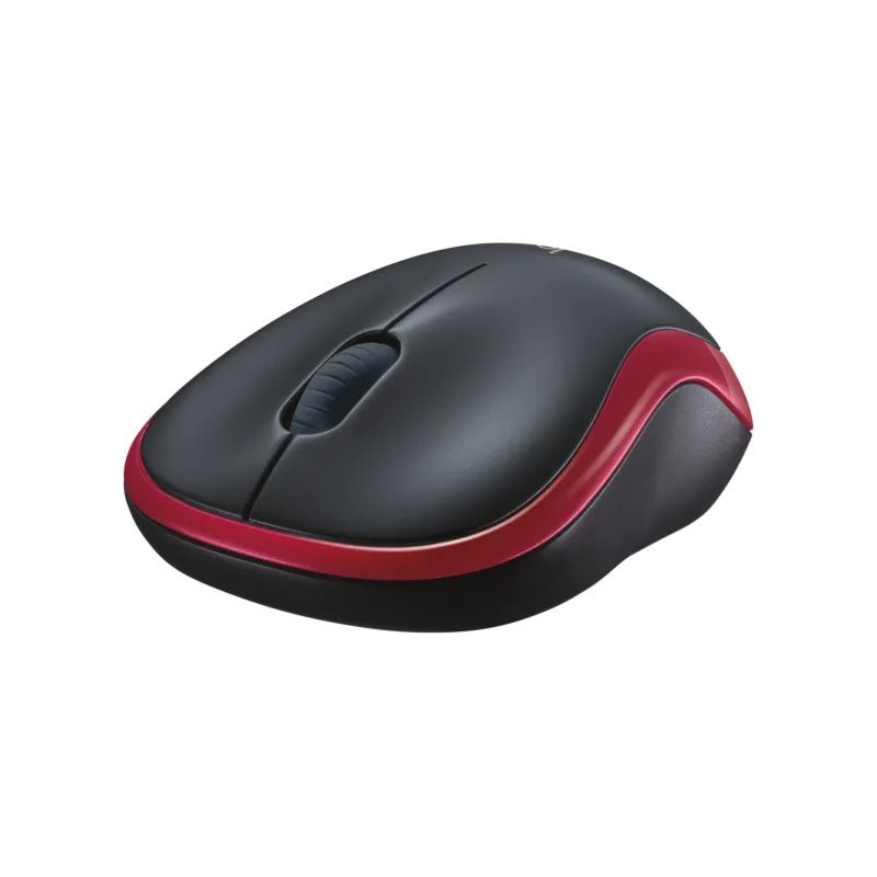 LOGITECH M185 Mouse optical wireless 2.4 GHz USB wireless receiver red