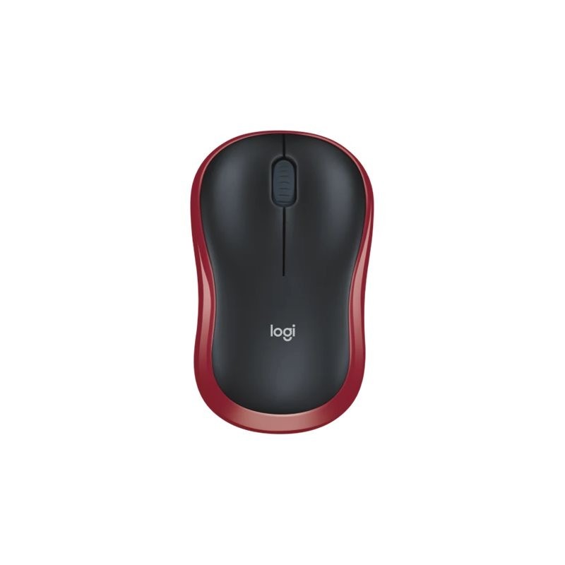 LOGITECH M185 Mouse optical wireless 2.4 GHz USB wireless receiver red