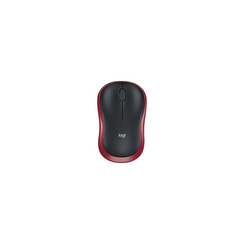 LOGITECH M185 Mouse optical wireless 2.4 GHz USB wireless receiver red