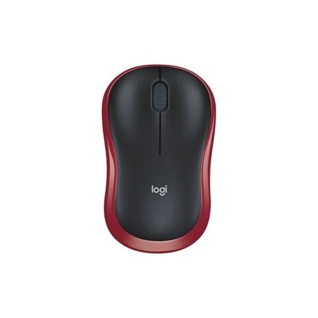 LOGITECH M185 Mouse optical wireless 2.4 GHz USB wireless receiver red