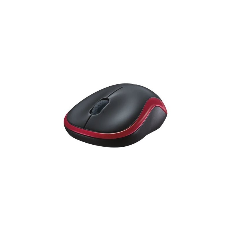 LOGITECH M185 Mouse optical wireless 2.4 GHz USB wireless receiver red