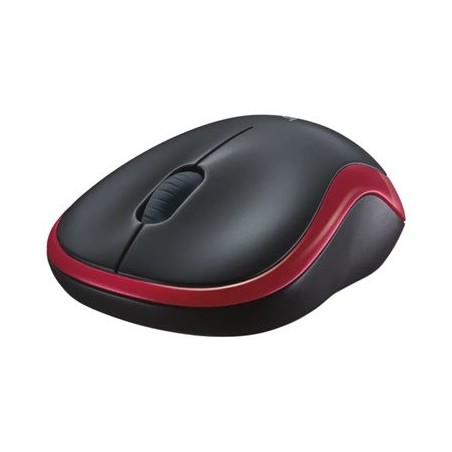LOGITECH M185 Mouse optical wireless 2.4 GHz USB wireless receiver red