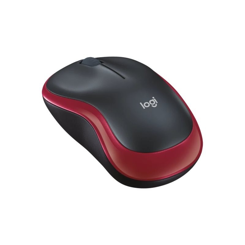 LOGITECH M185 Mouse optical wireless 2.4 GHz USB wireless receiver red