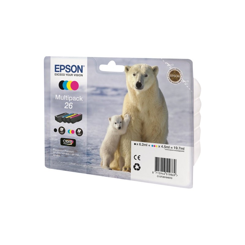 EPSON C13T26164010 Zestaw Epson T2616 CMYK Claria XP-600/700/800