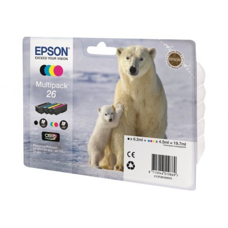 EPSON C13T26164010 Zestaw Epson T2616 CMYK Claria XP-600/700/800