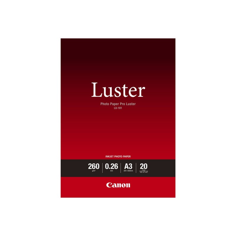 CANON LU-101 Photo Paper Pro Luster A3 20 sheets 260gsm 0.26mm
