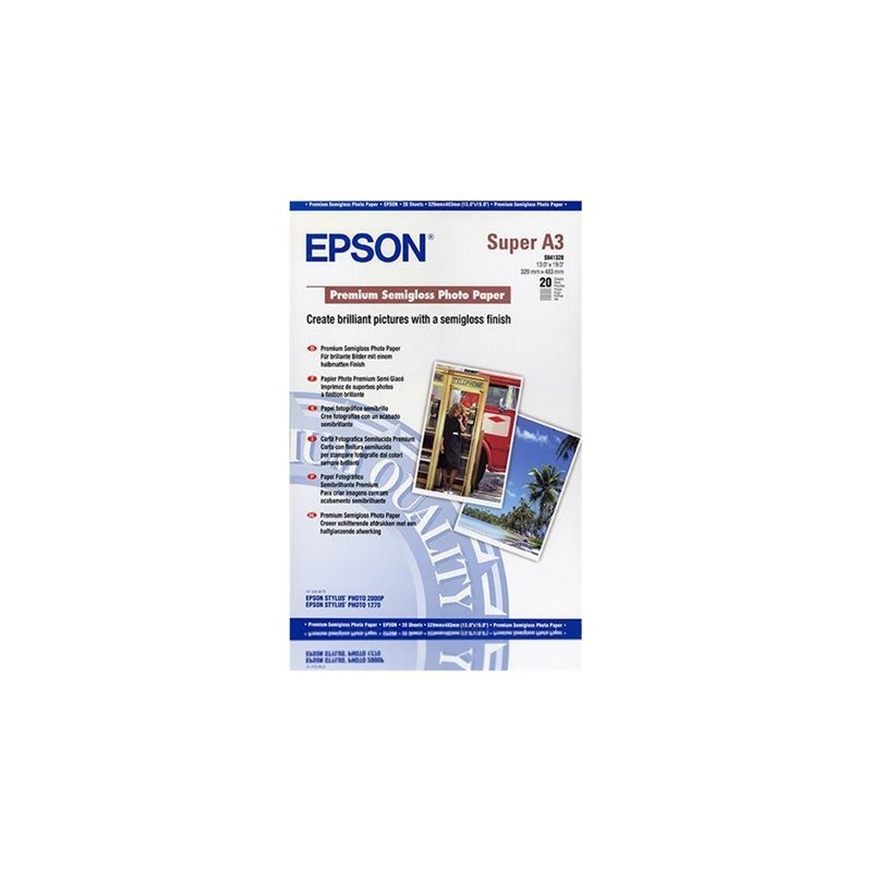 EPSON C13S041328 Papier Epson Premium Semigloss photo 251g A3+ 20ark