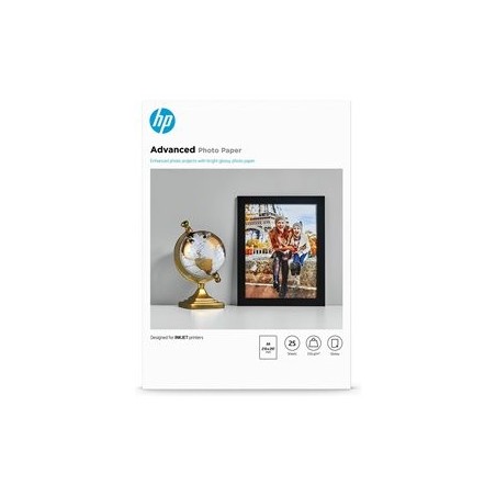 HP Q5456A Advanced glossy photo paper inkjet 250g/m2 A4 25 sheets 1-pack