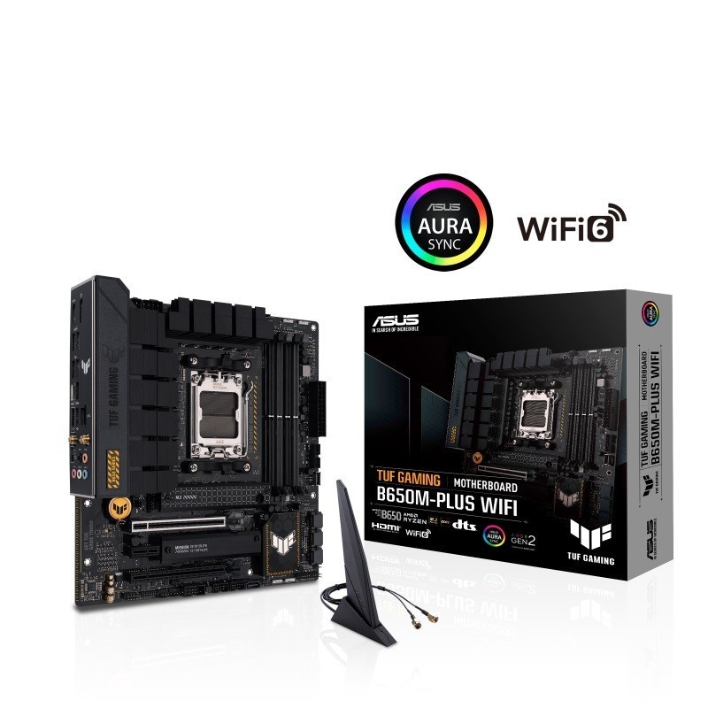 Płyta główna TUF GAMING B650M-PLUS WIFI AM5 4DDR5 HDMI mATX 