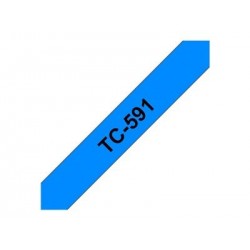 BROTHER TC591 Taśma Brother 9mm BLACK ON BLUE TAPE