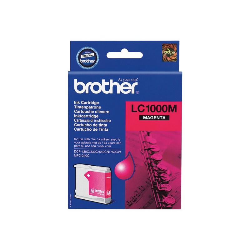 BROTHER LC1000M Tusz Brother LC1000M magenta 400str DCP330C / DCP540CN / MFC5460CN