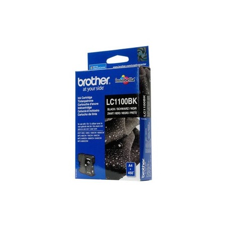BROTHER LC1100BK Tusz Brother LC1100BK black 450str DCP395CN / DCP585CW / DCP6690CW