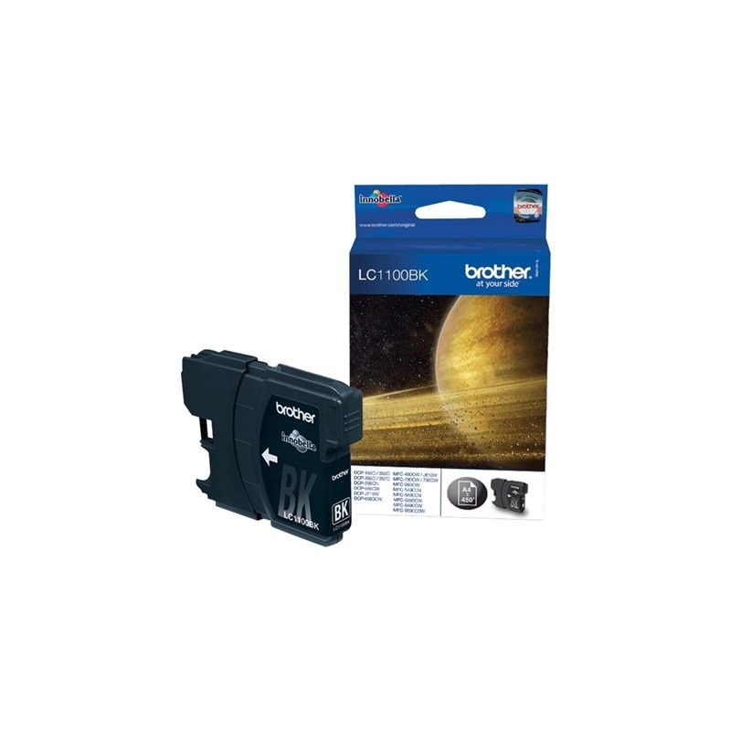 BROTHER LC1100BK Tusz Brother LC1100BK black 450str DCP395CN / DCP585CW / DCP6690CW