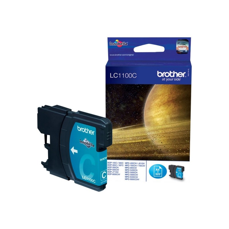 BROTHER LC1100C Tusz Brother LC1100C cyan 325str DCP395CN / DCP585CW / DCP6690CW