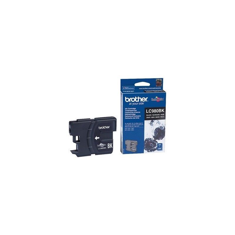 BROTHER LC980BK Tusz Brother LC980BK black 300str DCP145C / DCP165C / MFC250C / MFC290C