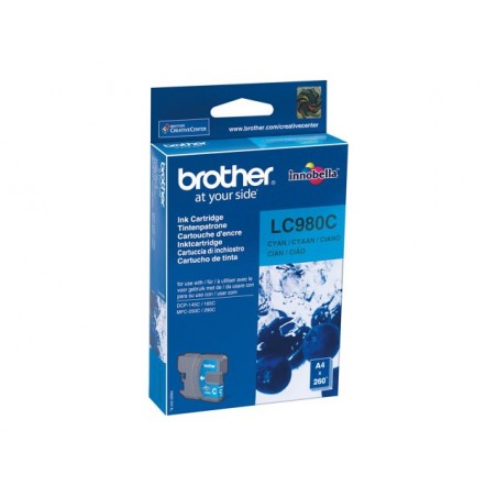 BROTHER LC980C Tusz Brother LC980C cyan 260str DCP145C / DCP165C / MFC250C / MFC290C