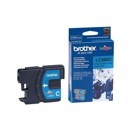 BROTHER LC980C Tusz Brother LC980C cyan 260str DCP145C / DCP165C / MFC250C / MFC290C