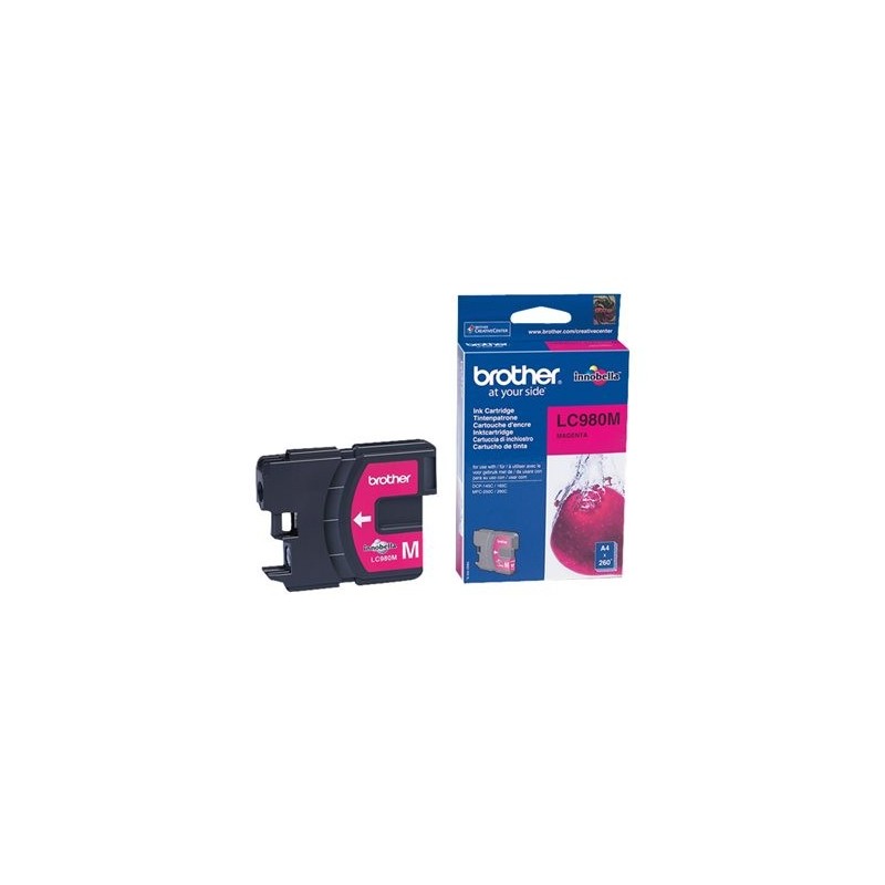 BROTHER LC980M Tusz Brother LC980M magenta 260str DCP145C / DCP165C / MFC250C / MFC290C