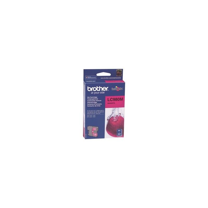 BROTHER LC980M Tusz Brother LC980M magenta 260str DCP145C / DCP165C / MFC250C / MFC290C