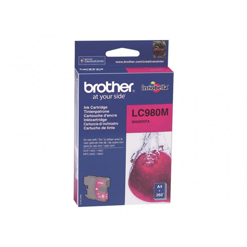 BROTHER LC980M Tusz Brother LC980M magenta 260str DCP145C / DCP165C / MFC250C / MFC290C