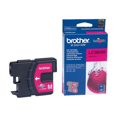 BROTHER LC980M Tusz Brother LC980M magenta 260str DCP145C / DCP165C / MFC250C / MFC290C
