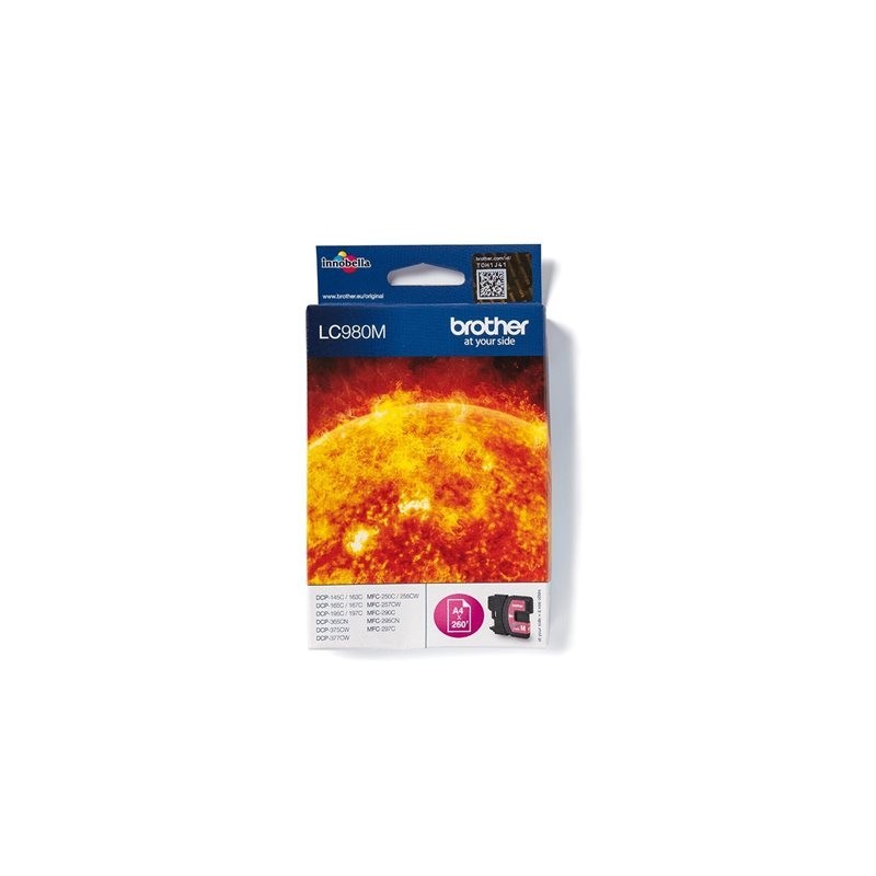 BROTHER LC980M Tusz Brother LC980M magenta 260str DCP145C / DCP165C / MFC250C / MFC290C