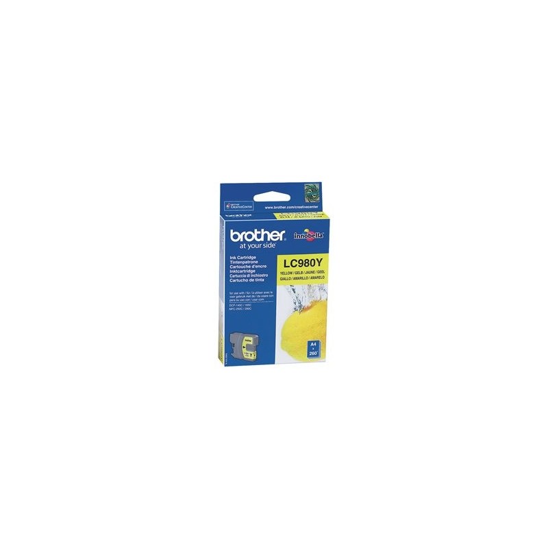 BROTHER LC980Y Tusz Brother LC980Y yellow 260str DCP145C / DCP165C / MFC250C / MFC290C