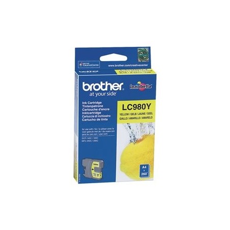 BROTHER LC980Y Tusz Brother LC980Y yellow 260str DCP145C / DCP165C / MFC250C / MFC290C