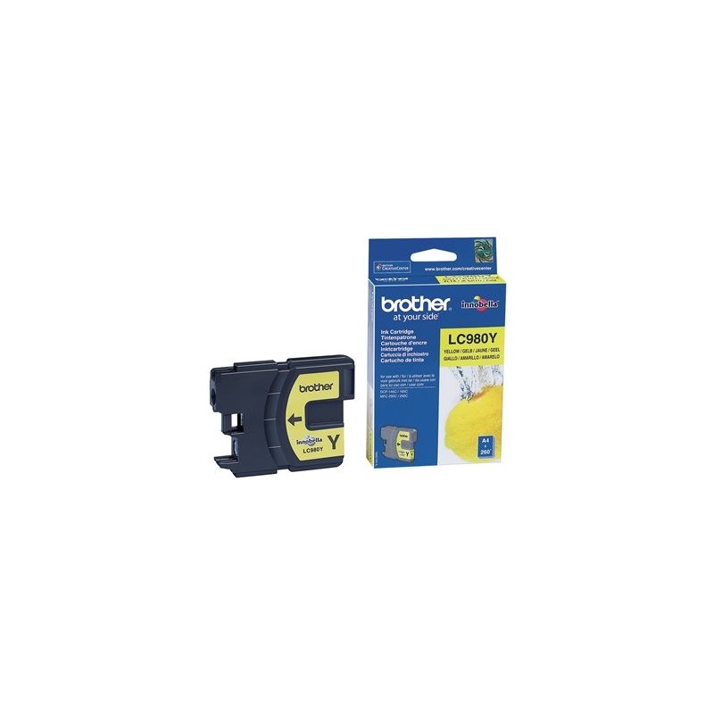 BROTHER LC980Y Tusz Brother LC980Y yellow 260str DCP145C / DCP165C / MFC250C / MFC290C
