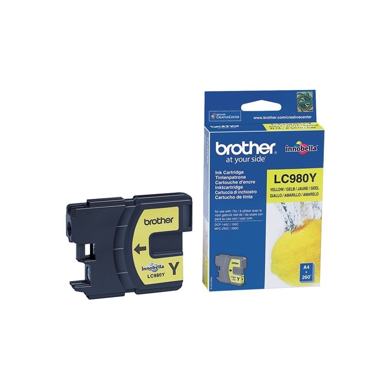 BROTHER LC980Y Tusz Brother LC980Y yellow 260str DCP145C / DCP165C / MFC250C / MFC290C