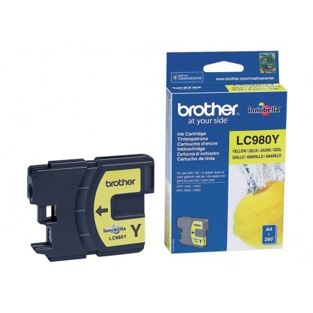 BROTHER LC980Y Tusz Brother LC980Y yellow 260str DCP145C / DCP165C / MFC250C / MFC290C
