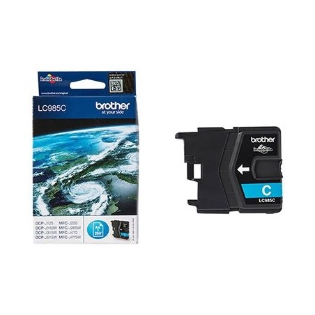 BROTHER LC985C Tusz Brother LC985C cyan 260str DCPJ125 / J315w / J515w / J220 / J265w